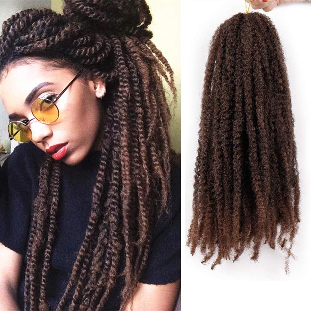 Amazon.com : SweetMe 6 Packs Marley Hair for Twist Braiding Hair 24 Inch  Long Marley Twist Afro Kinky Curly Kanekalon Synthetic Crochet Braids Hair  Extensions for Faux Locs (24 Inch, T1B/30) :
