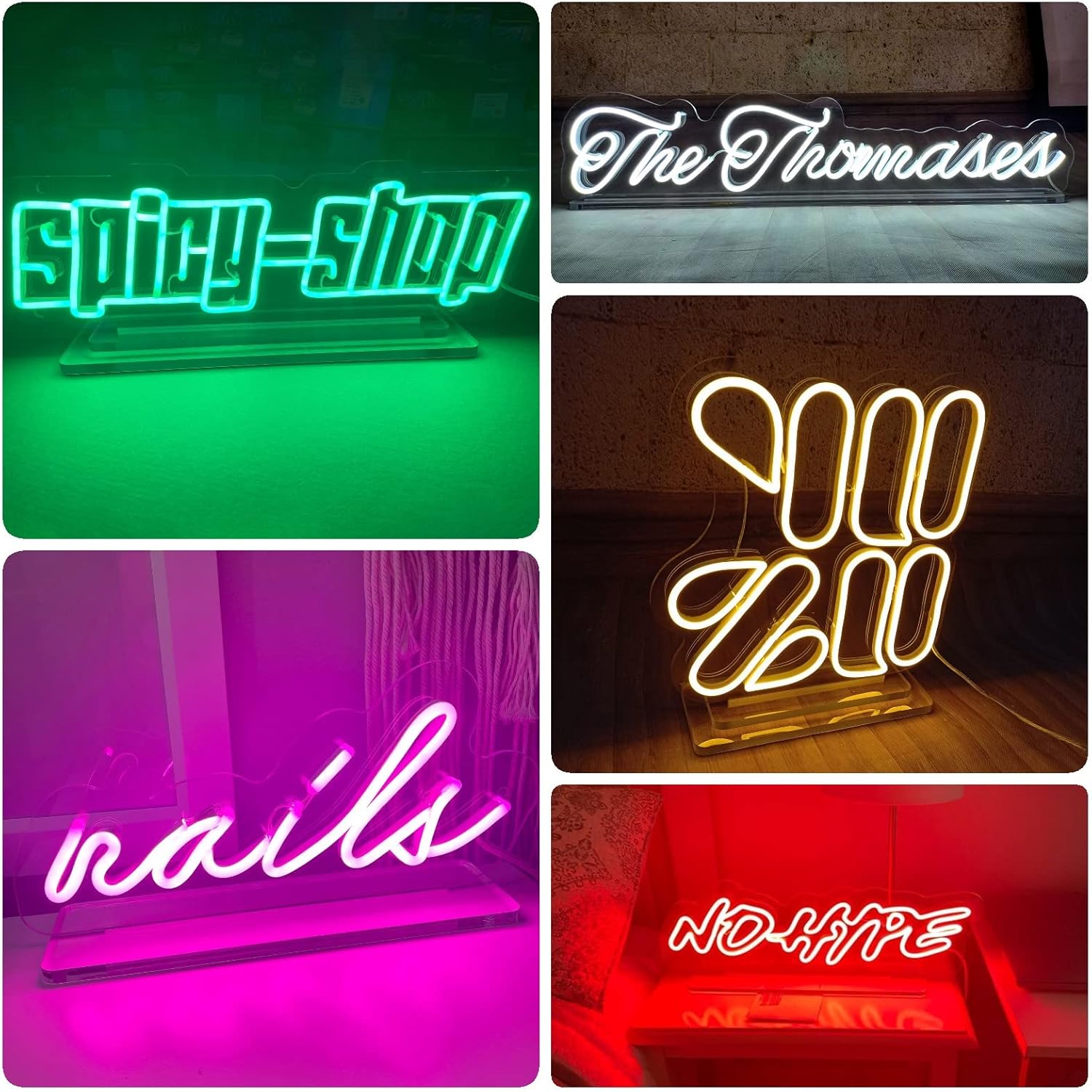 Personalized Neon Signs with Stand, Custom Reception Table Neon Sign, LED Family Name Neon Light Gift for Bedroom Room Wedding Birthday Party, Bar Shop Décor (1 Line Text, 16" Length)