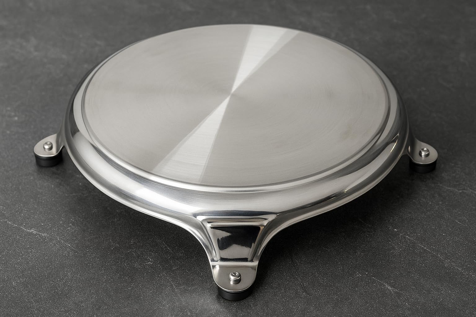 Stainless Steel Chakla | Roti Rolling Board Polpat | Standard Silver | Made in India