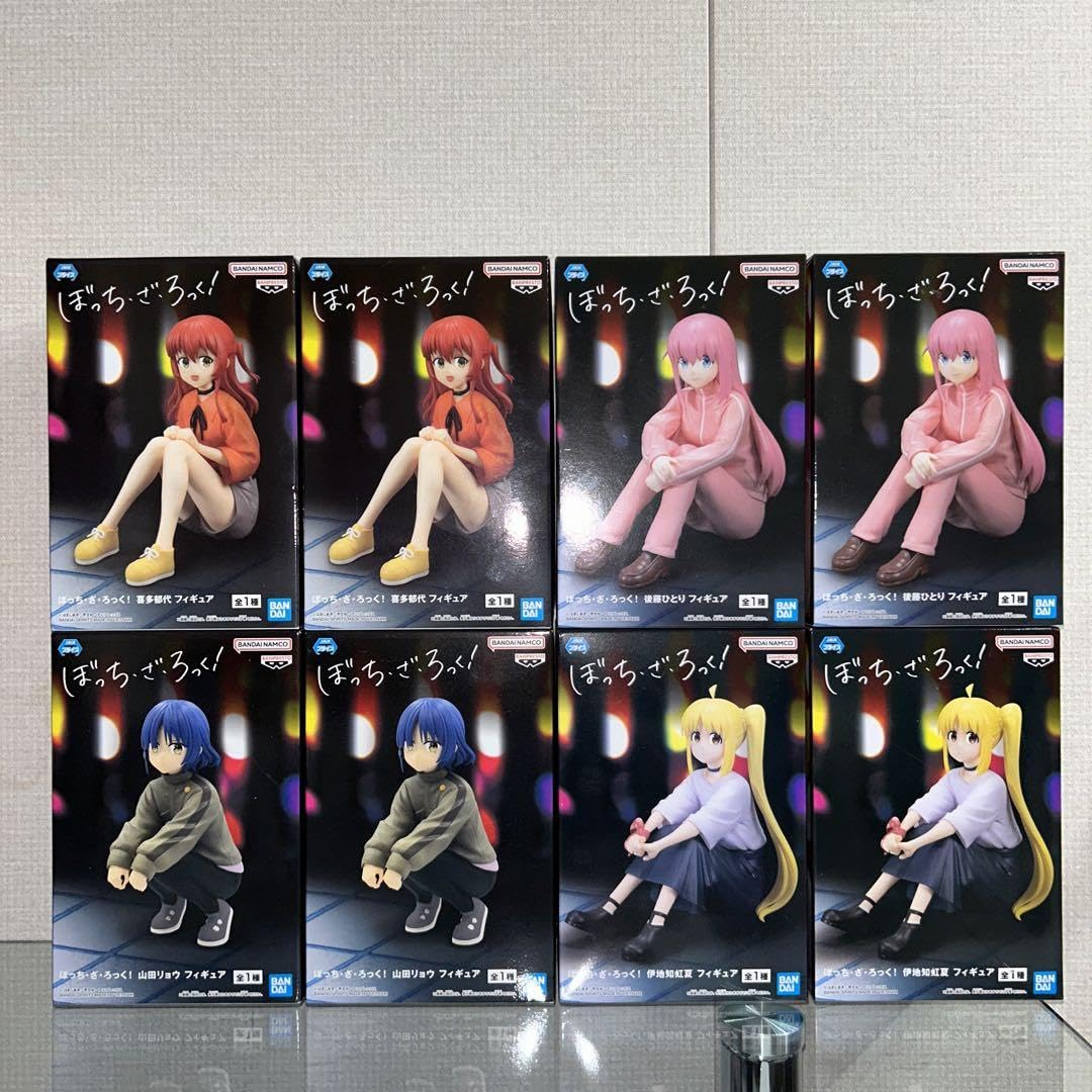 ぼっち・ざ・ろっく！ 後藤ひとり 伊地知虹夏 山田リョウ 喜多郁代 フィギュア オリジナル衣装の後藤ひとり、伊地知虹夏、山田リョウ、喜多郁代