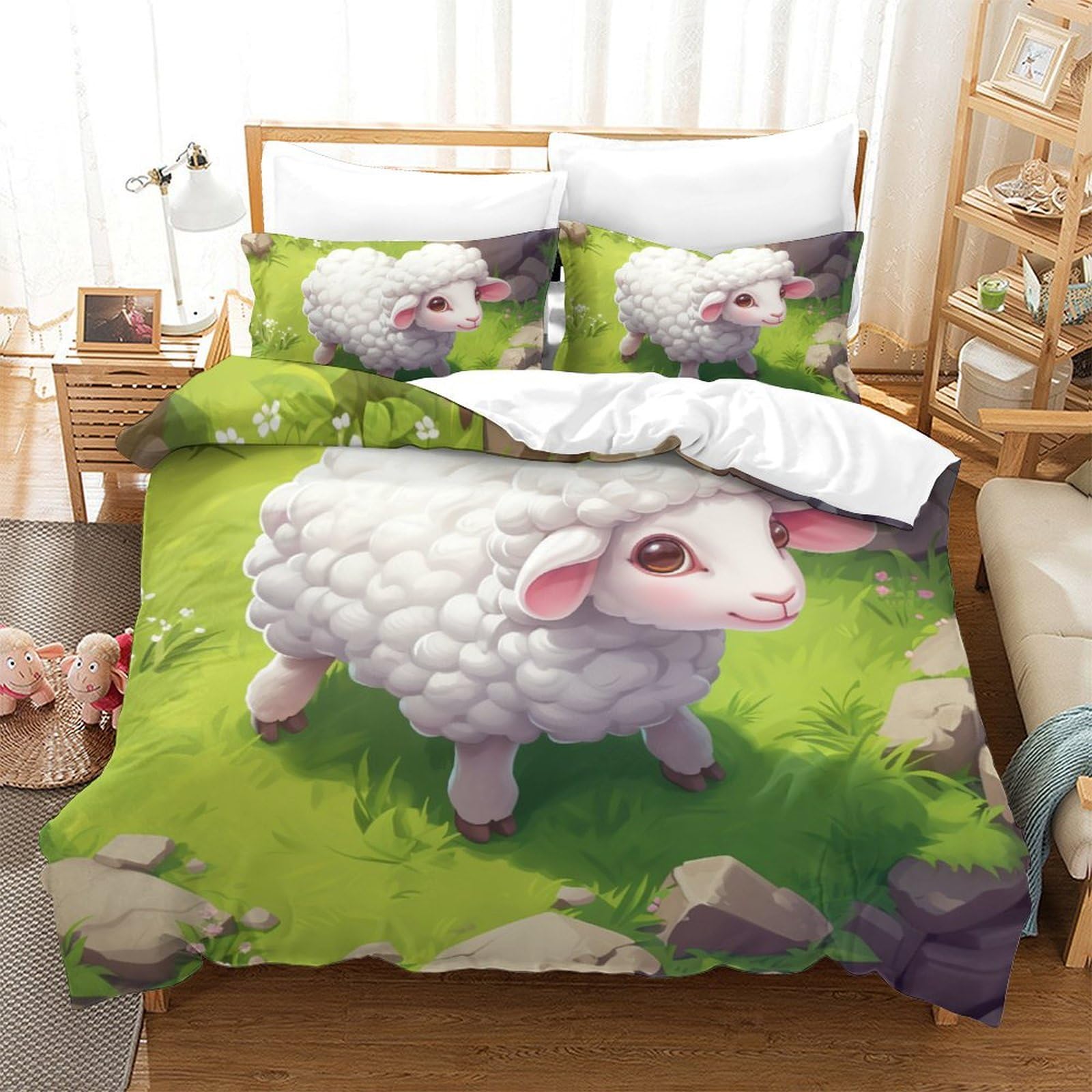 Housse de couette moutons 3D pour des nuits douces et un sommeil paisible