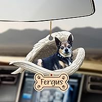 Vista 17 de Chihuahua Sleeping Angel - Adorno conmemorativo de acrílico 2D personalizado para perro, regalo para la pérdida de mascotas, regalo de simpatía