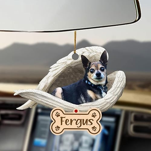 Miniatura 17 de Chihuahua Sleeping Angel - Adorno conmemorativo de acrílico 2D personalizado para perro, regalo para la pérdida de mascotas, regalo de simpatía
