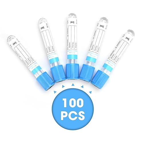 Miniatura 3 de Vacutainer - Tubos de recolección de sangre de 0.2 fl oz, tubo PT tubo de recolección de vacío de laboratorio para tubos de ensayo de laboratorio,