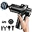 LEERCON Deep Tissue Massage Gun Portable, Mini Electric Muscle Massager, Suitable for Relieving Back, Neck and Body Pain, with 4 Heads and 6 Speeds, Black