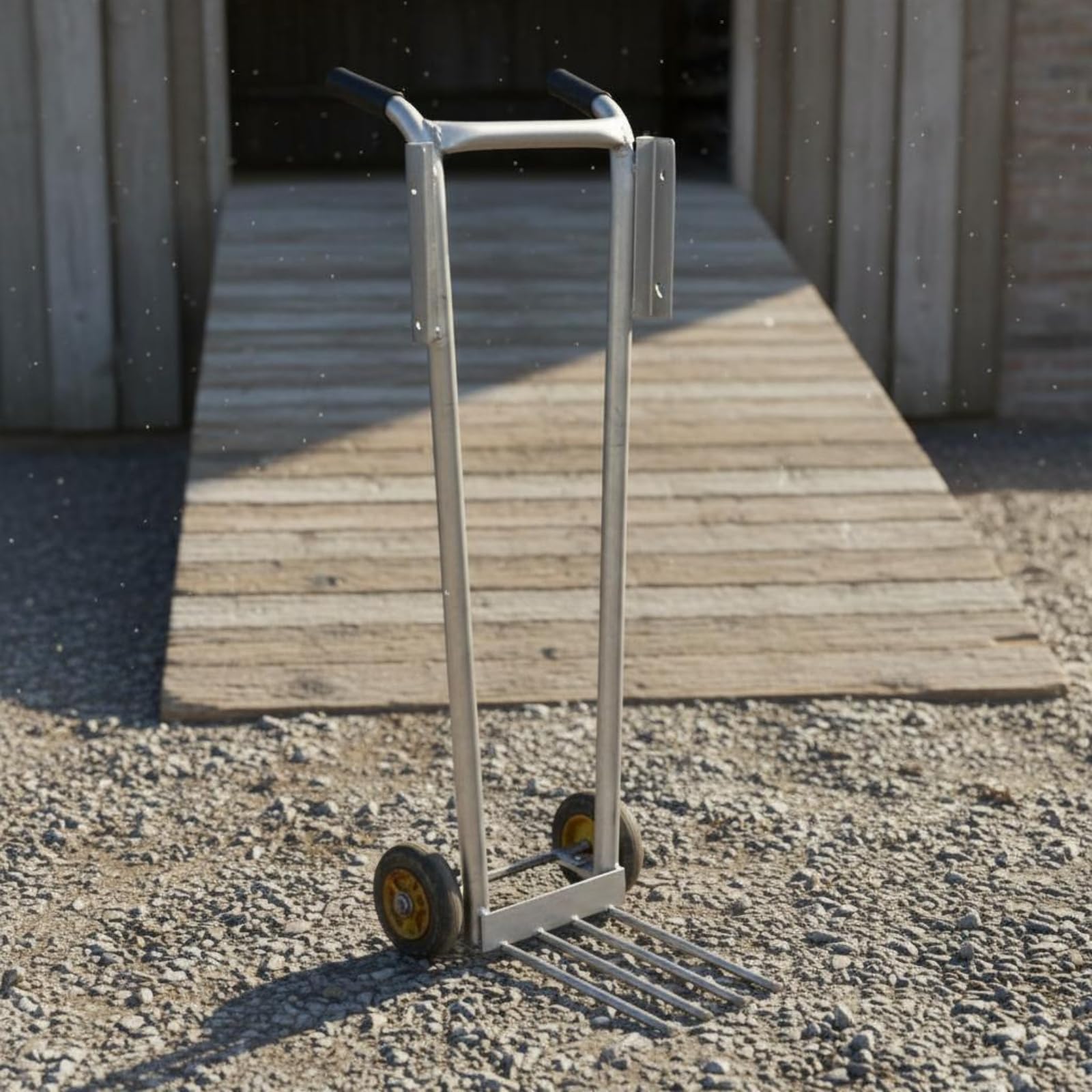 Mano Manuale Carrello Trasporto Carrello Portapacchi Carrello Pieghevole Design a per Sostegno Bilanciato Prongs Anteriori per Bordi Cassa Presa