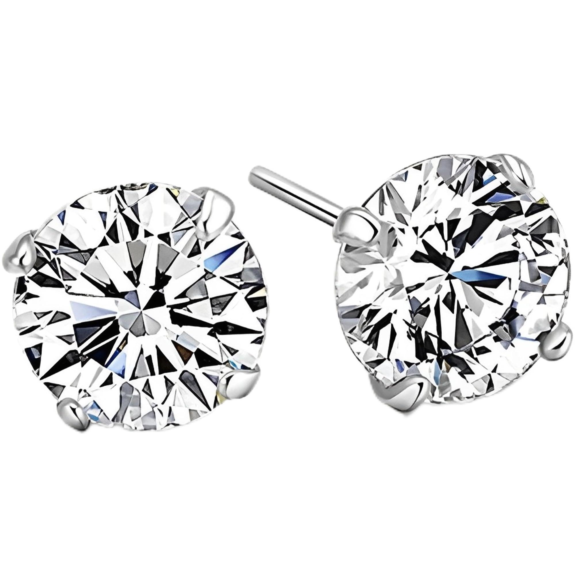 Orecchini Zirconia, Argento Sterling 925 Donna Orecchini Gioielli Ipoallergenici Con Zirconi Cubica Trasparente Uomo Orecchini Brillante 5A Zircone Donna Uomo Orecchini