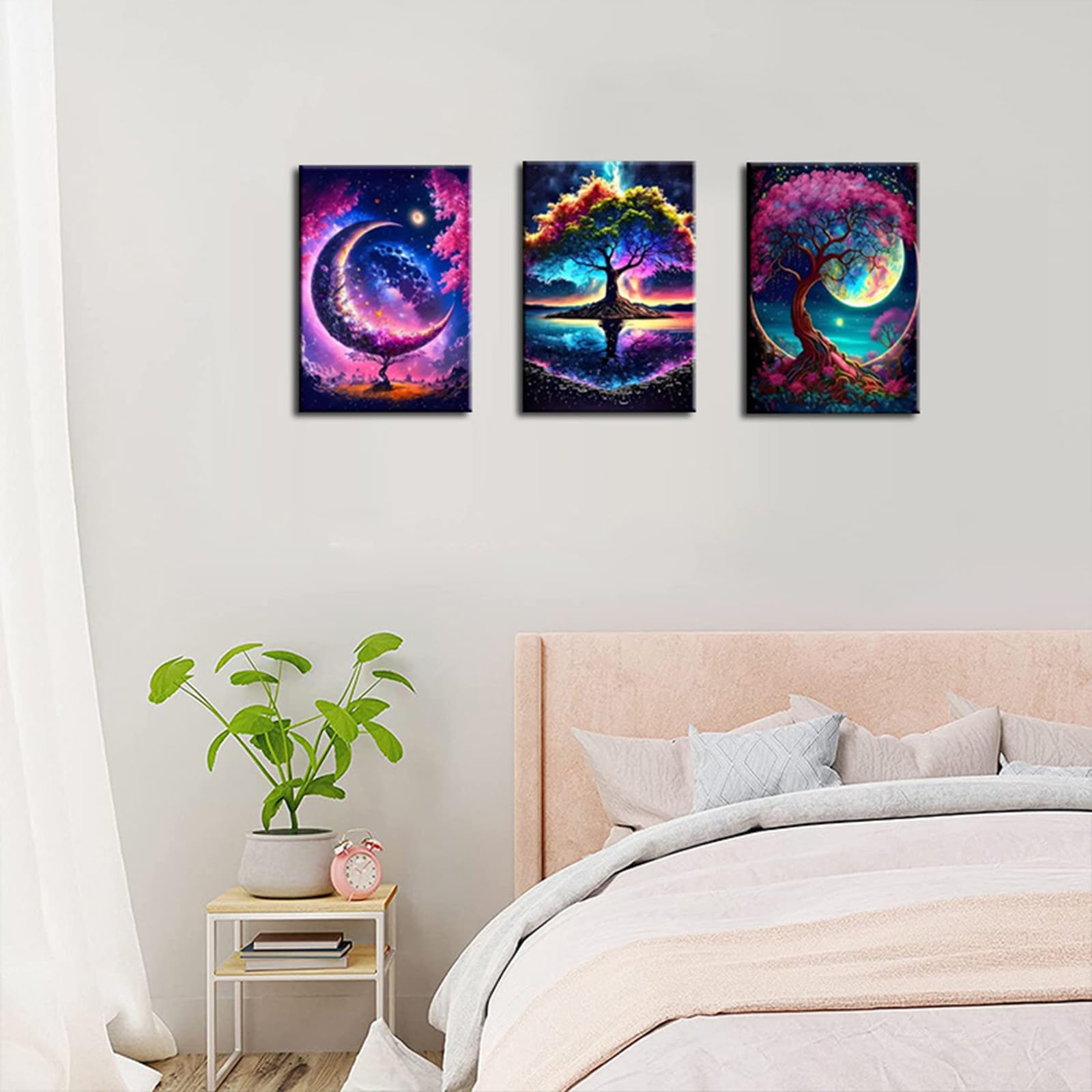 prinfantasy Abstract Wall Art Canvas Frame - 3 Pieces Colorful Prints Poster Modern Artwork YH1103, H0113, 16 x 12 inch - 40 x 30 cm - Image 3