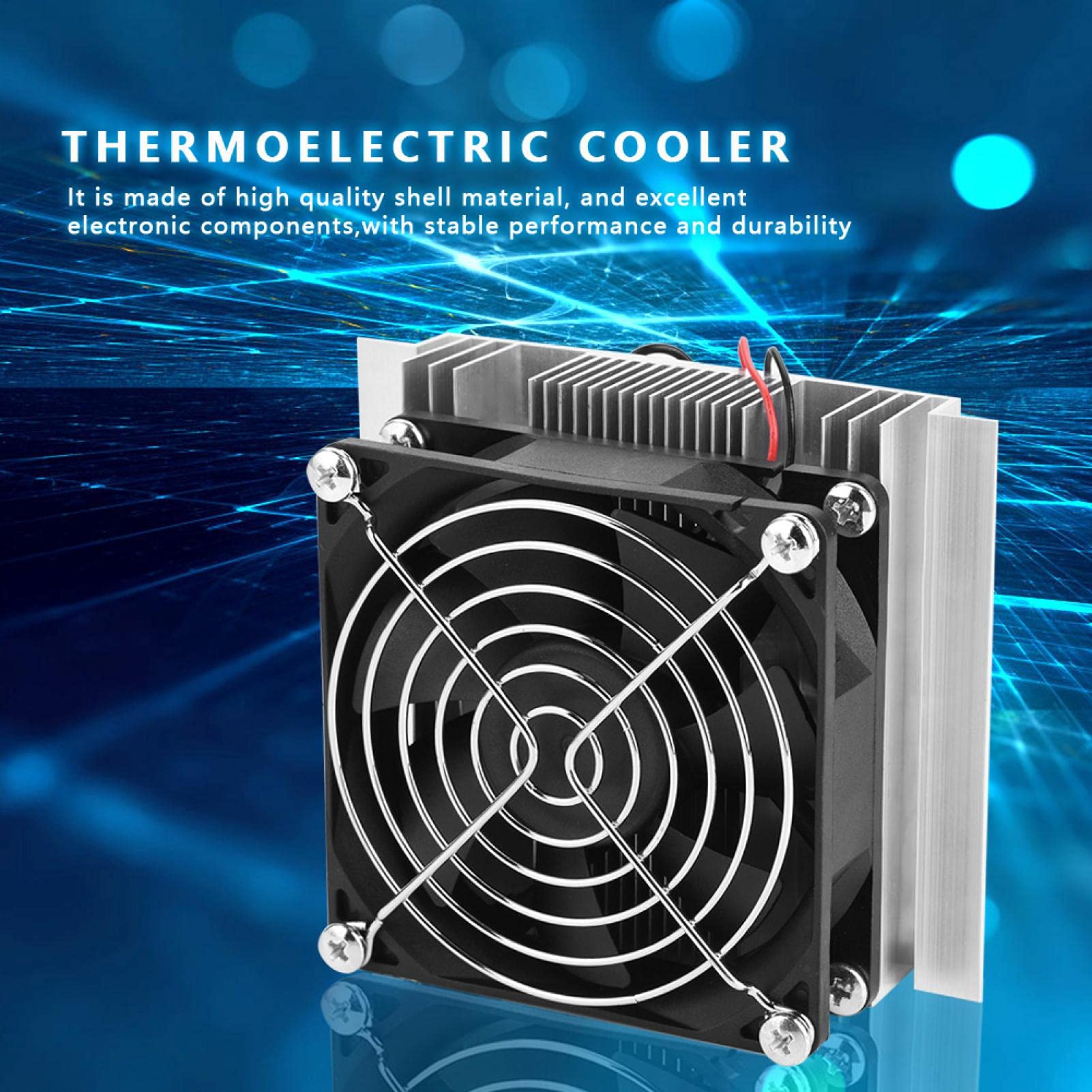 Chłodziarka termoelektryczna, półprzewodnikowa płyta chłodząca, 12 V aluminiowa półprzewodnikowa chłodziarka termoelektryczna Peltier chłodziarka na zimną płytę z wentylatorem Tec1-12706A