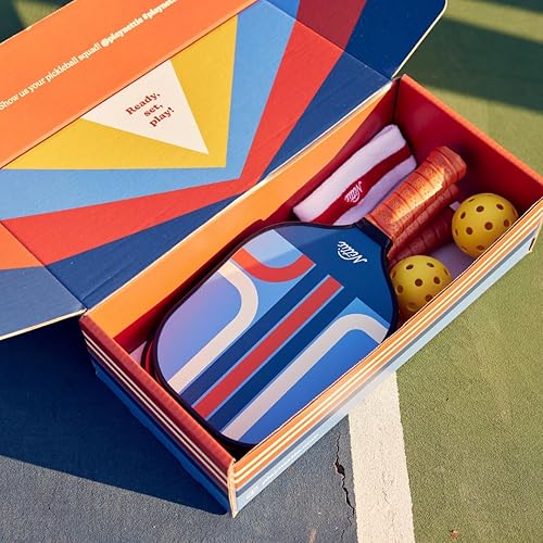 Miniatura 7 de Nettie Pickleball Paddles Set of 124, USAPA Approved Carbon Fiber Pickleball Paddle, Christmas Pickleball Gifts for Women, Pickleball Set for
