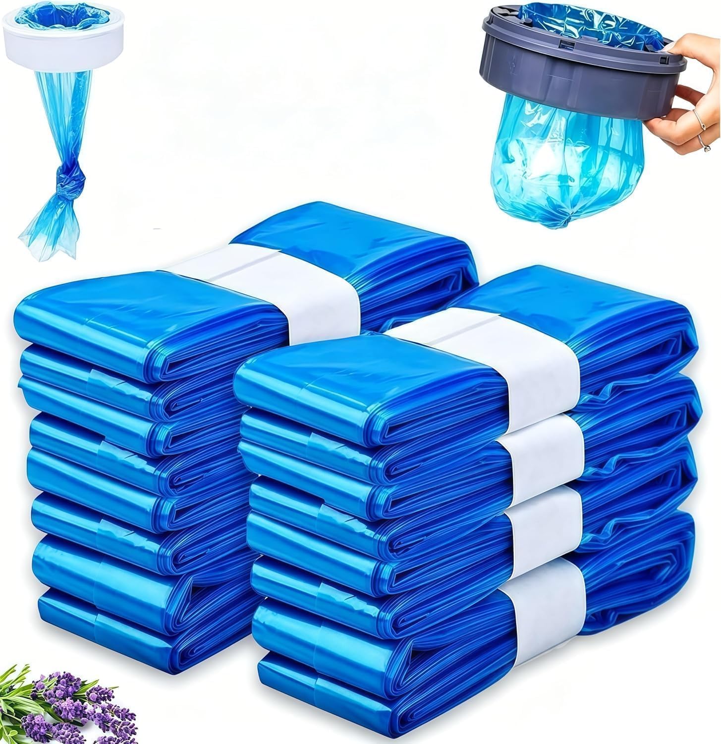 9-Pack Nappy Bin Refills | Compatible with Tommee Tippee Simplee Sagenic, Twist & Click disposal System | Smell Proof | Baby Diaper Pail Liner