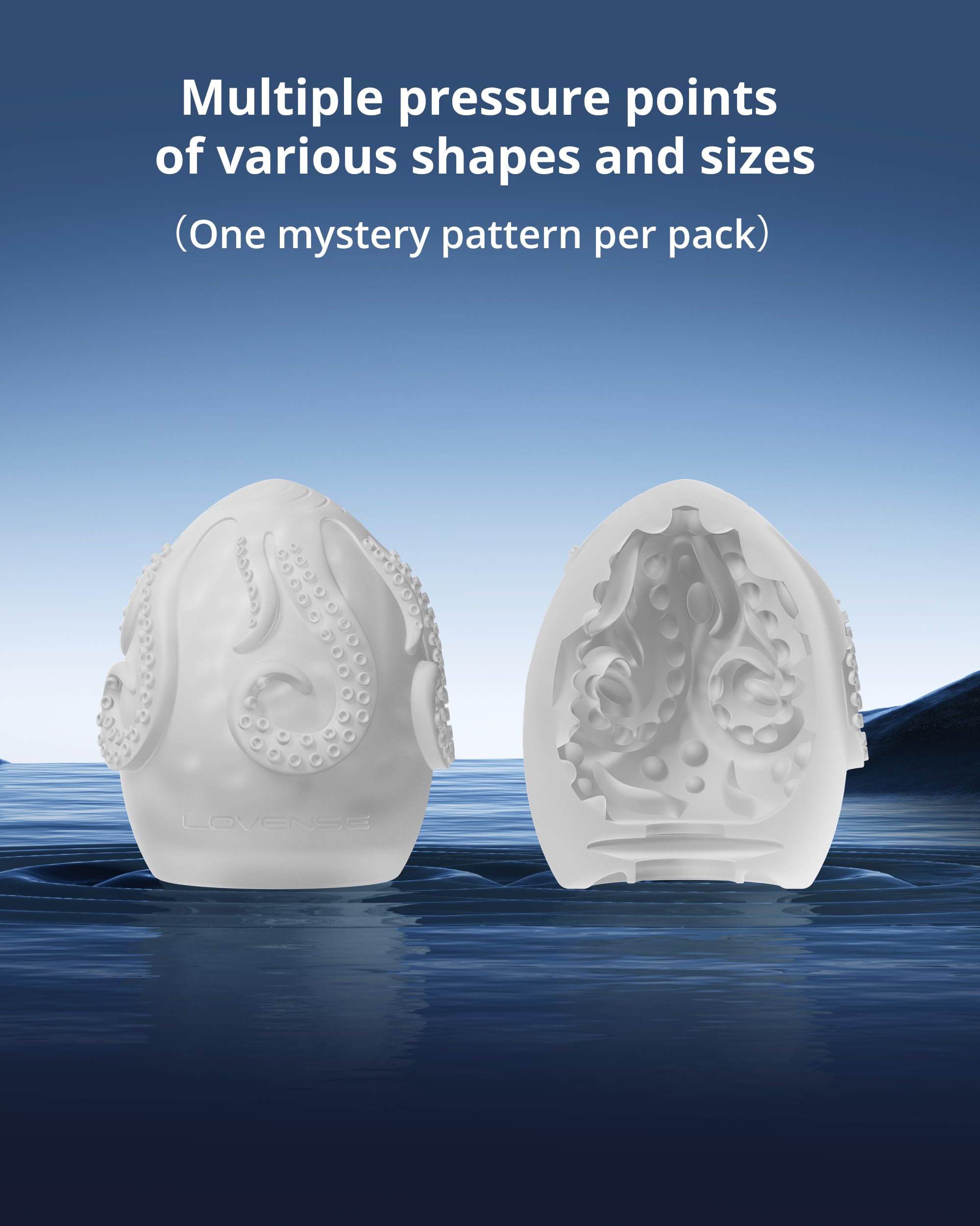 LOVENSE Kraken Male Masturbator Egg, Disposable Pocket Pussy Masturbators Sleeve, Portable Blowjob Adult Male Sex Toys for Men Masturbation,1 Count