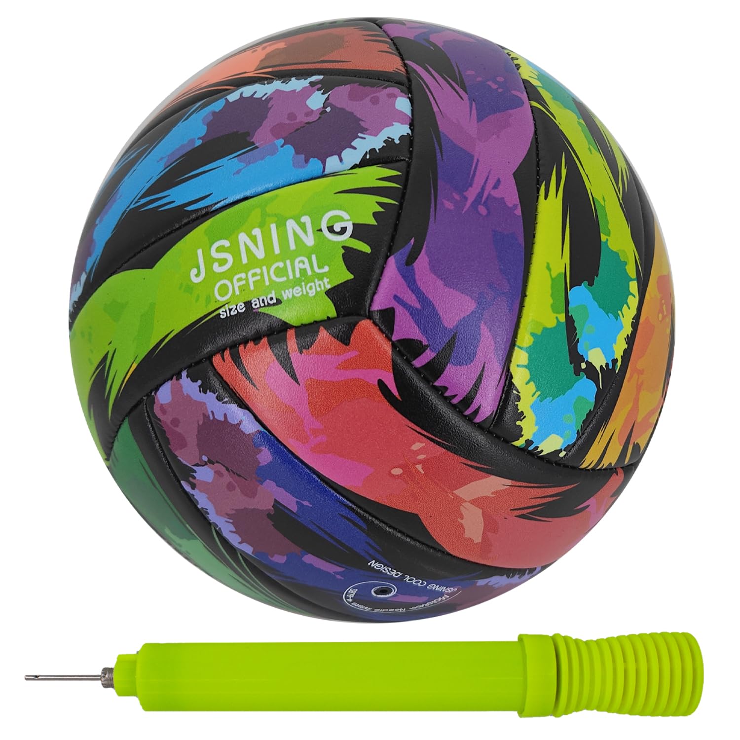 Graffiti Volleyball with Pump,Volleyball for Outdoor Indoor Beach Game,Official Size 5,Cool Cute Design