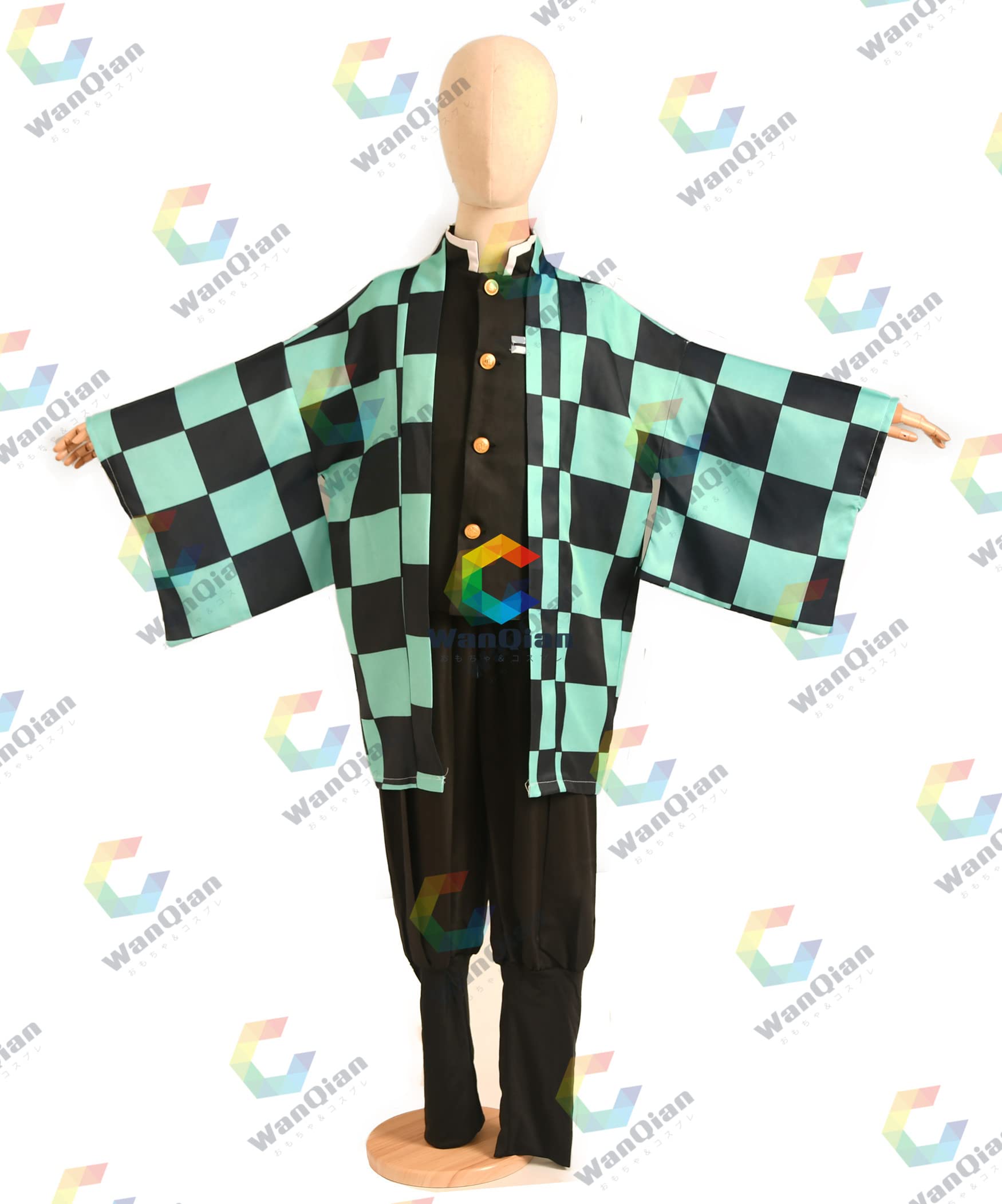 Amazon.co.jp: Wanqian 子供コスチューム 和服 竈門炭治郎 鬼