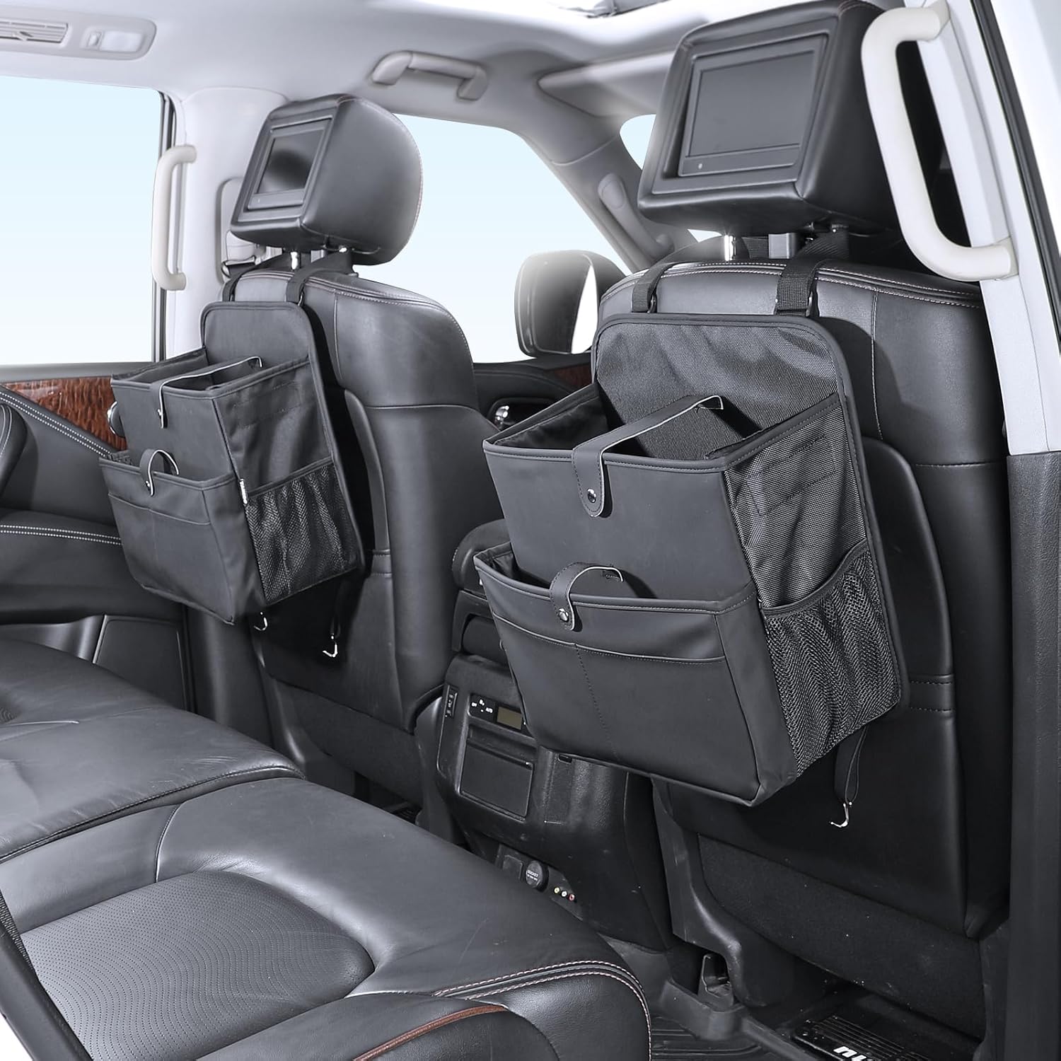 Car Seat Organizer，Universal Fit for Front & Back Seats-Hanging Letters/Legal Folders/Laptops and Tablets，Compatible with Cars, Trucks, and Vans