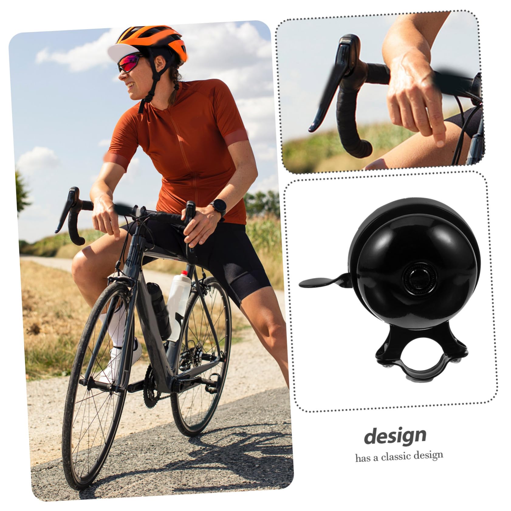 UKCOCO Timbre de Bicicleta Vintage de Timbre Práctico y Duradero para Bicicletas Carretera Sonido para Prevención de Pérdida