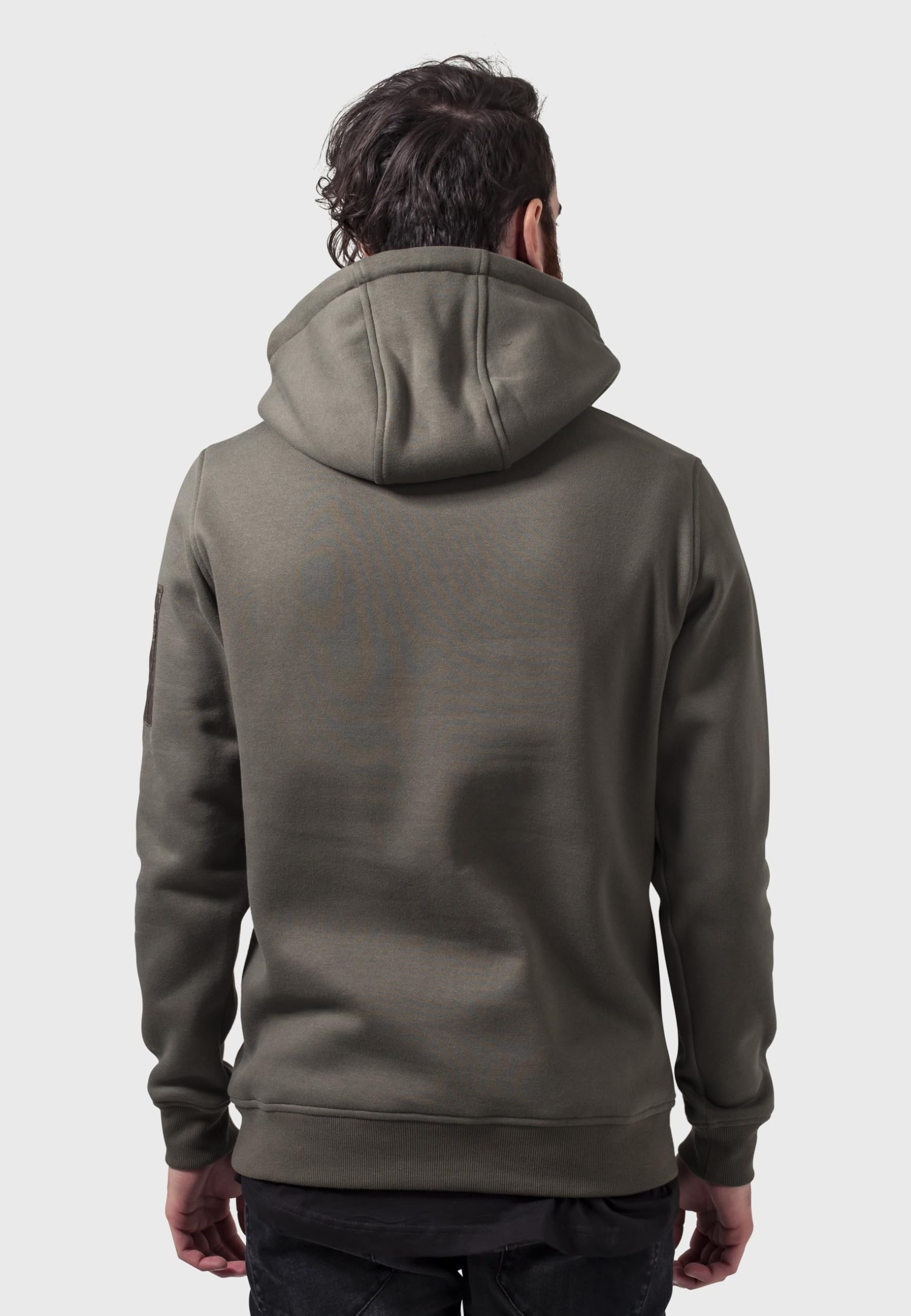 Urban Classics Męska bluza z kapturem Bomber, zielony (oliwka 176), M