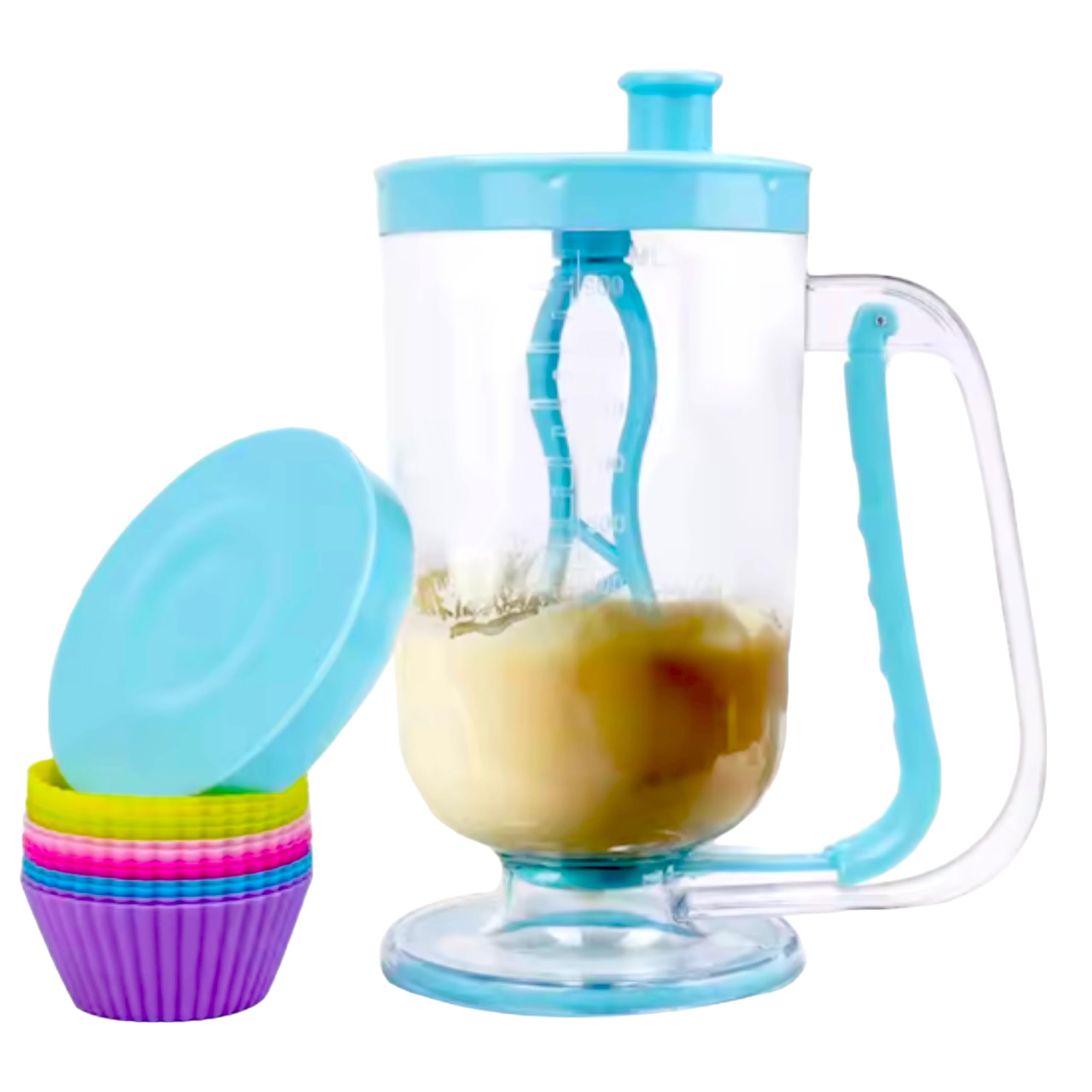 Dispensador de Masa para Tortitas - 900 ml - Dispensador de Masa - Crepes - Reposteria Utensilios - Crepera - Utensilios de reposteria y pastelería – Acero INOX. (dispensador plastico)