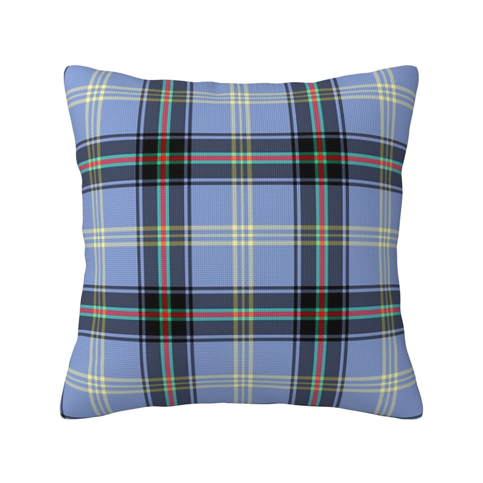 Yingd Cushion Cover Clan Bell Tartan European Classic Linen Pillow Case Pillowcase 45X45cm