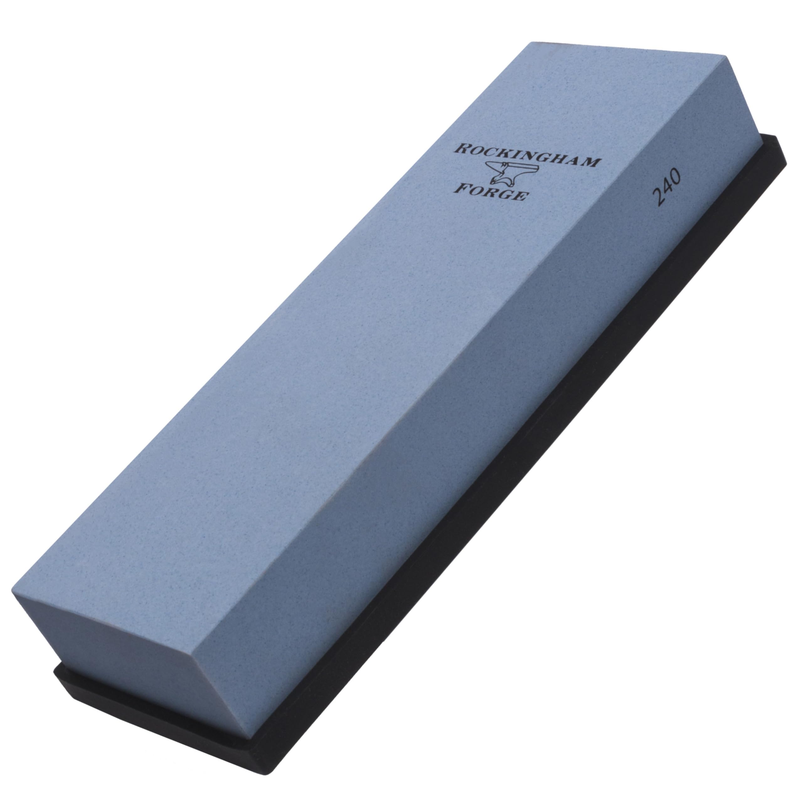 Rockingham Forge SUPERSHARP PRO Whetstone, Coarse 240 Grit - Professional Knife Sharpening Stone with Non-Slip Base, 24x8x4cm – Durable Wider & Thicker Kitchen Knife Sharpener for Regular use