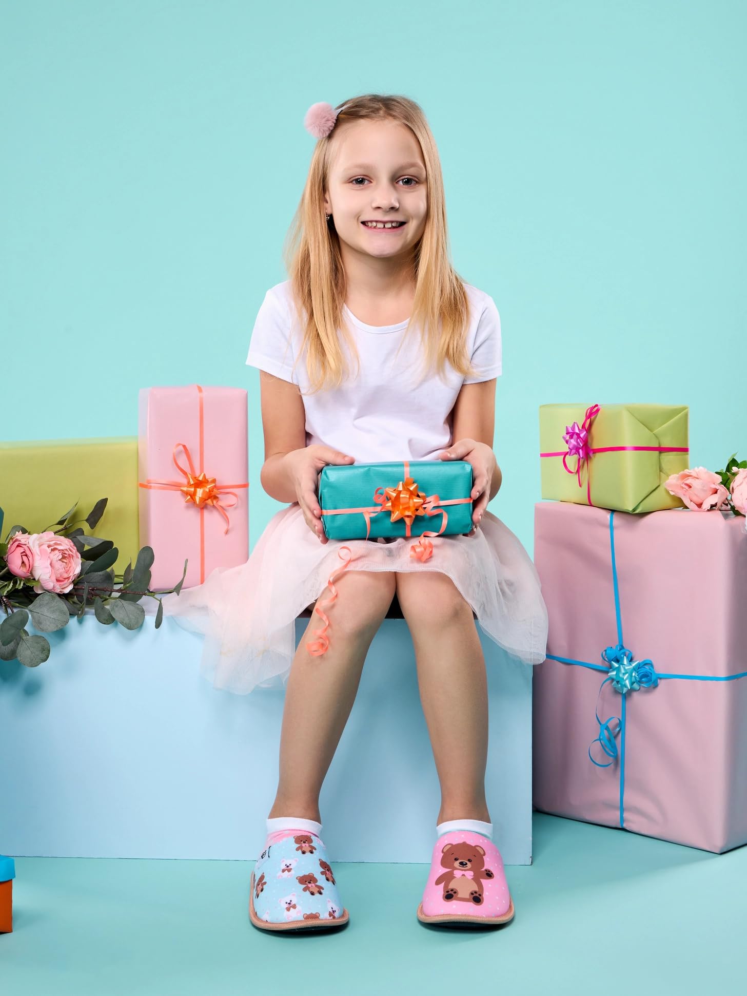 Dedoles Pantofole Donna Uomo & Bambini Ciabatte Memory Foam con tanti Design Unicorno Gatti Caffè Musica Regalo