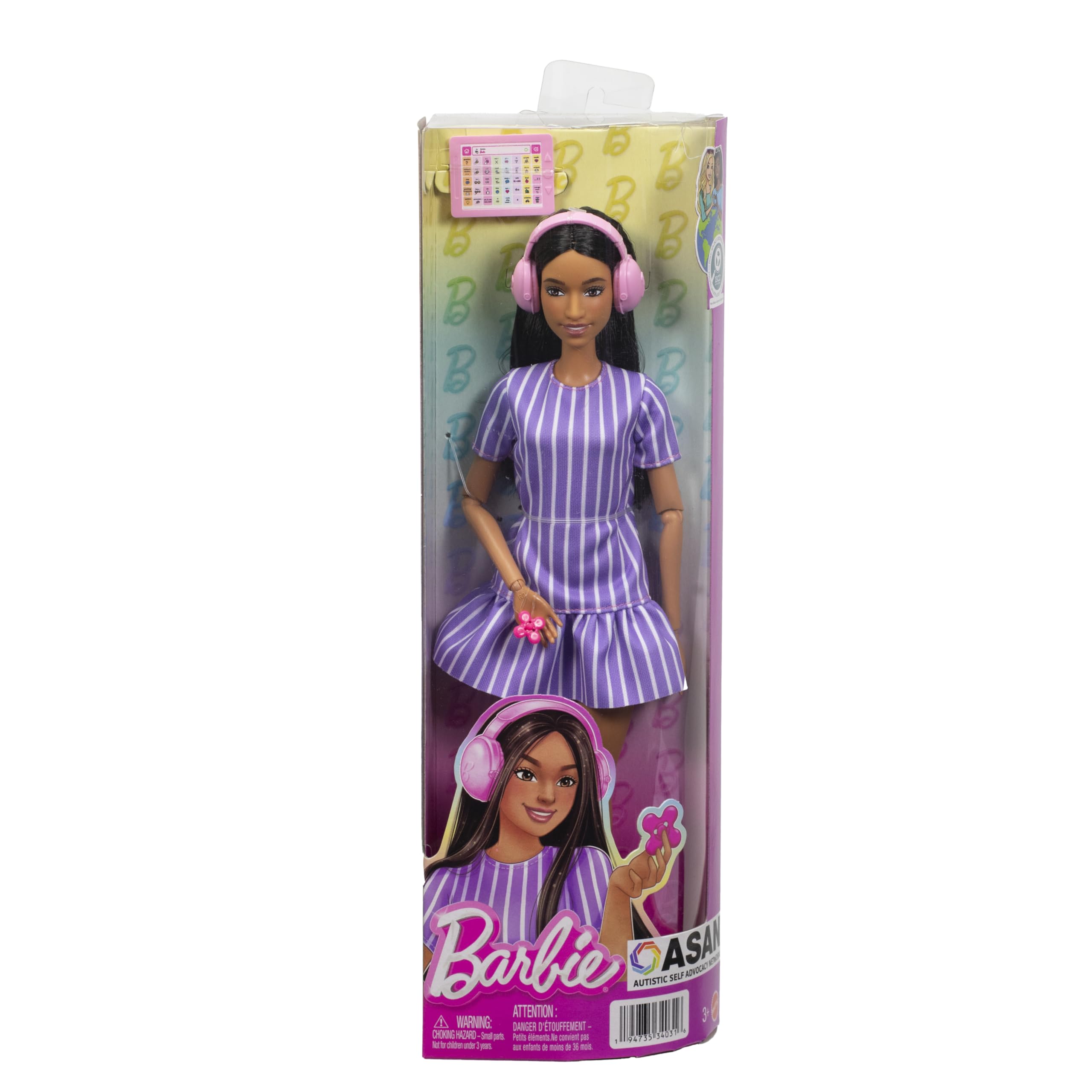 BARBIE - POUPÉE DANS UNE ROBE VIOLETTE À POIS - POUPÉES, BARBIE ET
