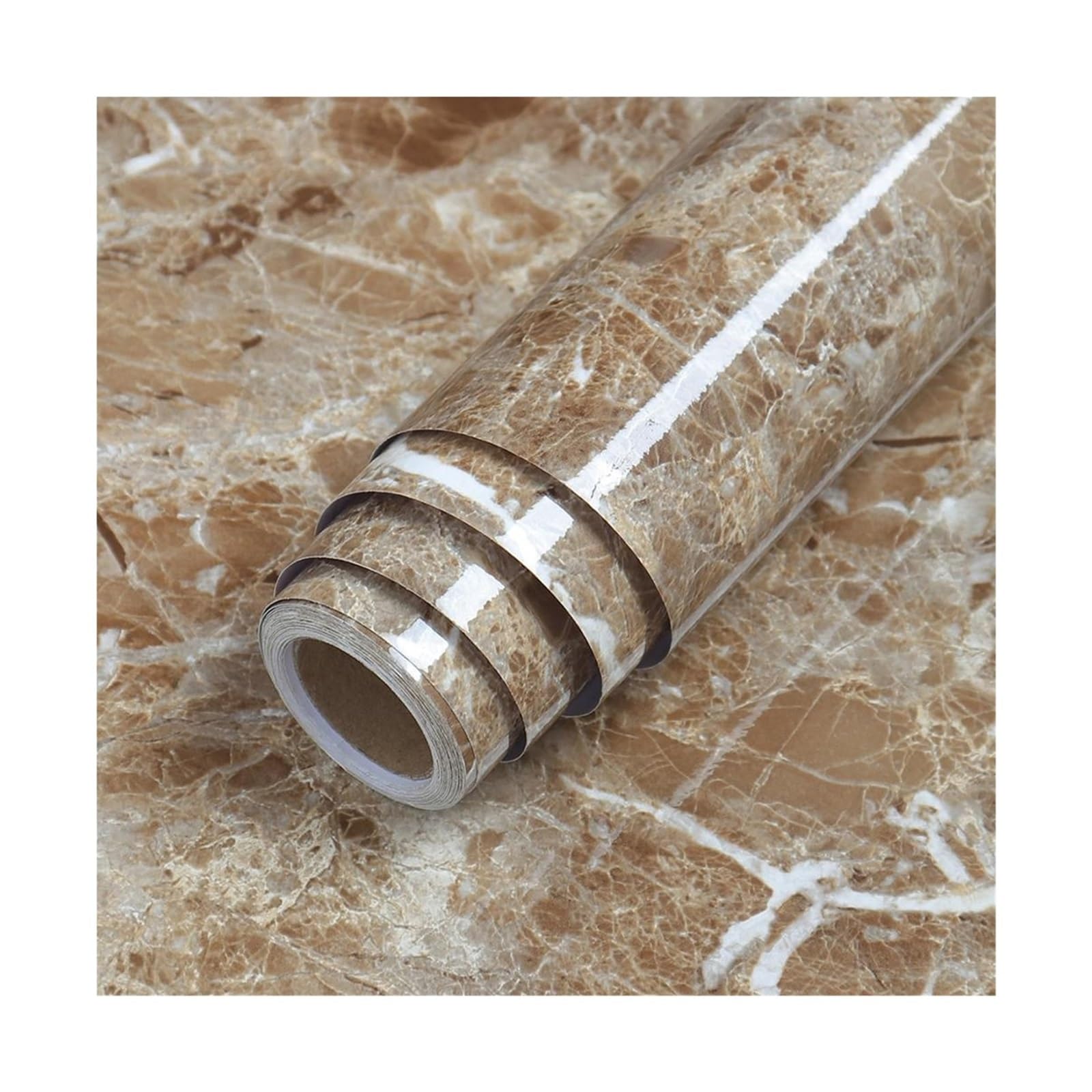 Foelanne Color5 Back Self Adhesive Wallpaper, Pvc Marble Self-Adhesive Paper Heat Kitchen Furniture Multiple Sizes(,60Cmx500cm)