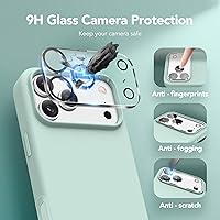 Vista 419 de GONEZ Funda de silicona para iPhone 15 Pro Max, compatible con Magsafe, protector de cámara + protector de pantalla, forro de microfibra suave Negro