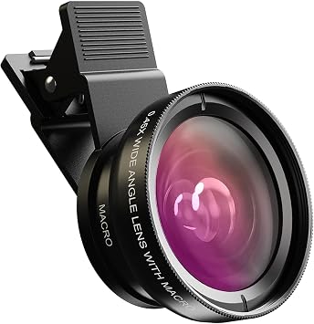 MIAO LAB 2-in-1 Phone Camera Lens Kit, 12.5X Macro + 0.45X Wide Angle 140 Cell Phone Clip-on Lens for iPhone/Android, Includes Travel Bag