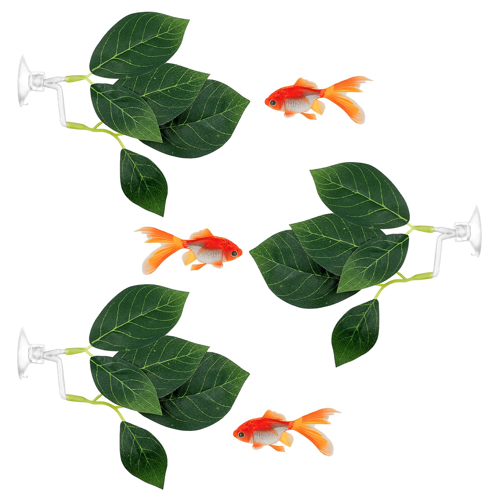 3 Betta Fisch-Blattpads Mit Saugnapf – Ruheplatz & Laichplatz Für Kampffische
