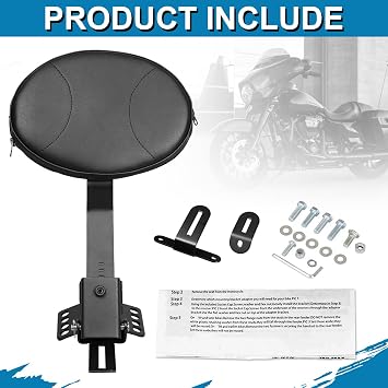 AUFER Motorcycle Adjustable Plug-in Rider Backrest Driver Backrest Custom