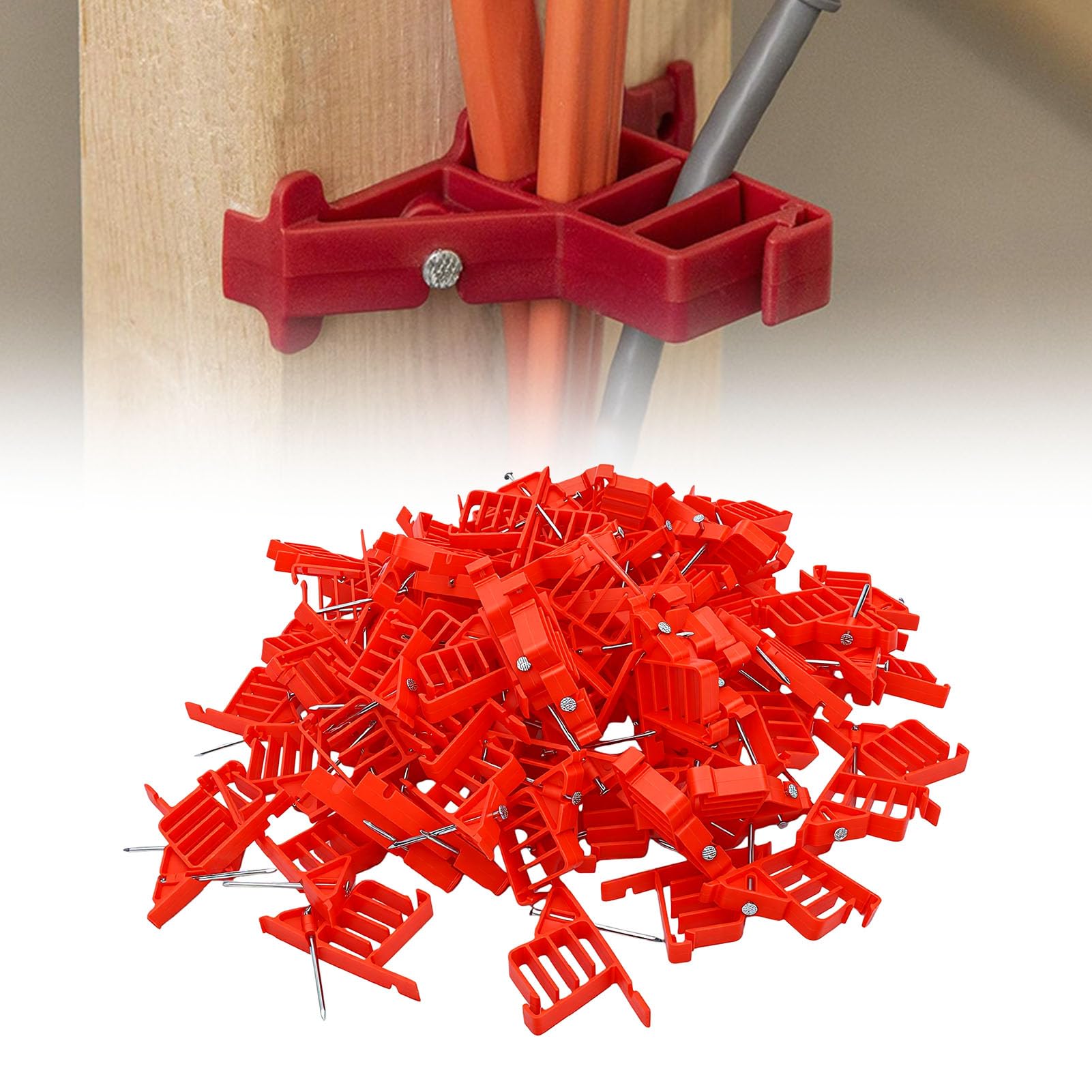 Jeffergarden Cavaliers de Câble, Agrafes pour Fil avec Clous en Acier,