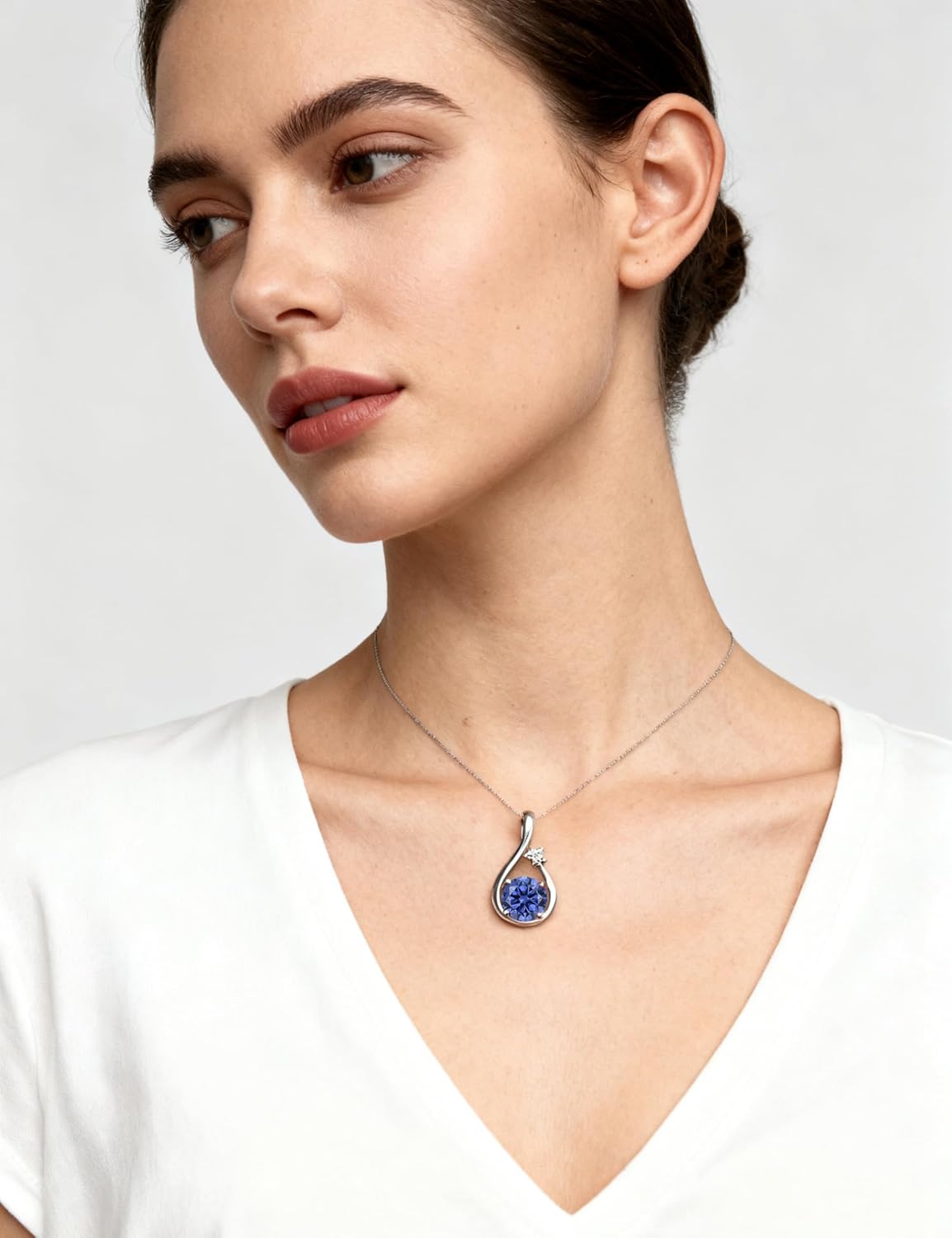 925 Sterling Silver Birthstone Necklaces for Women Twisted Infinity Pendant Necklace - Image 3