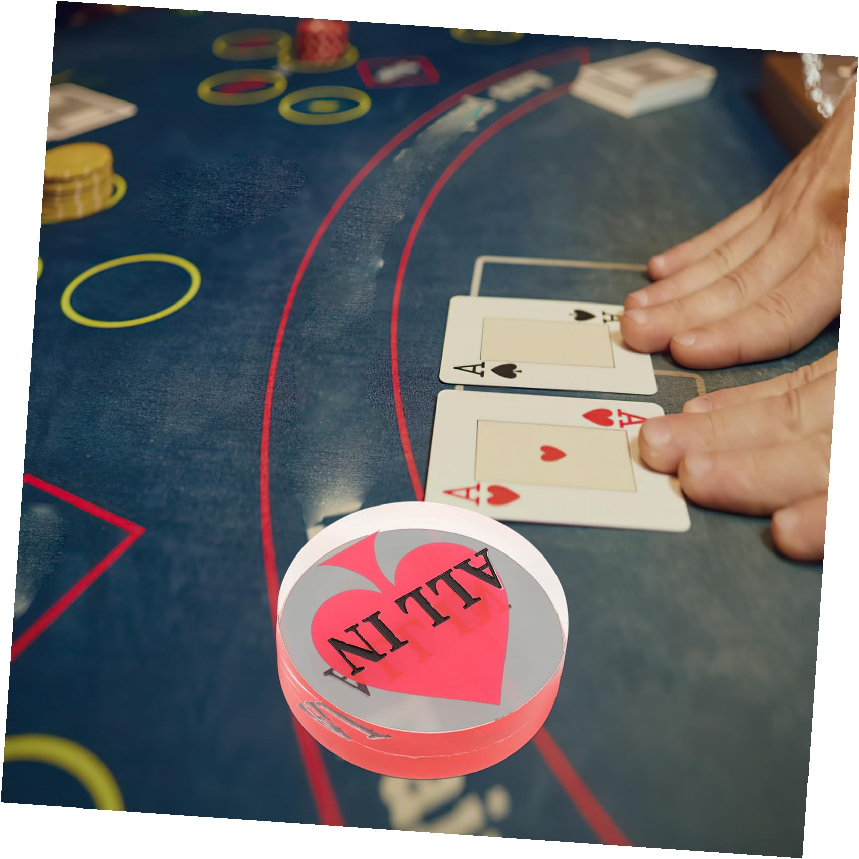 Toyvian 3pezzi Pulsante Dealer Acrilico Per Poker Accessorio Per Gioco Di Carte e Riutilizzabile Per e Giochi Da Tavolo Design Elegante e Funzionale