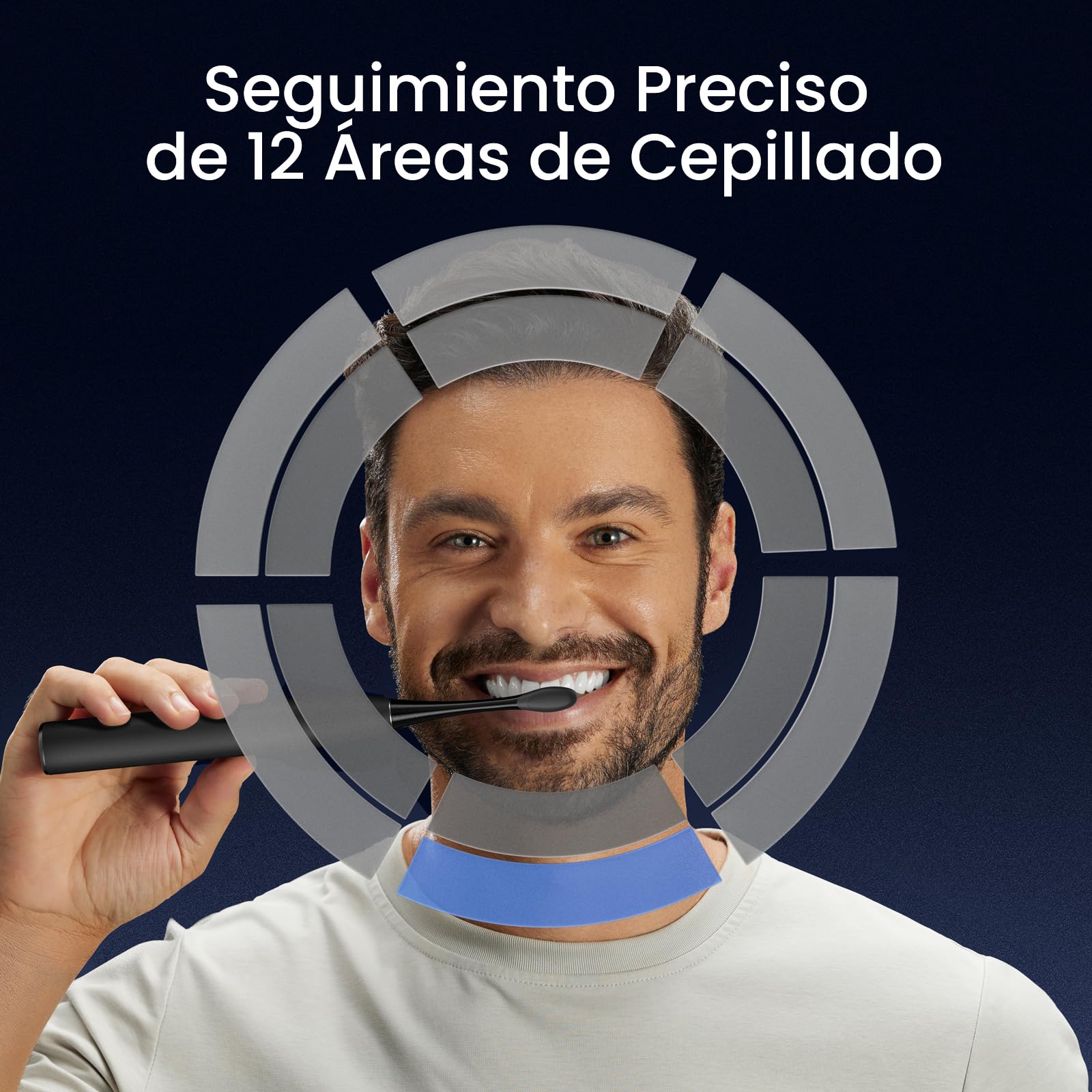 Cepillo eléctrico Oclean X Elite 10, AI cepillado personalizado，Pantalla táctil con seguimiento de 12 áreas, 40°de oscilación, 5 Modos, Temporizador, 40 Días, Pronóstico del tiempo, IPX7, Negro
