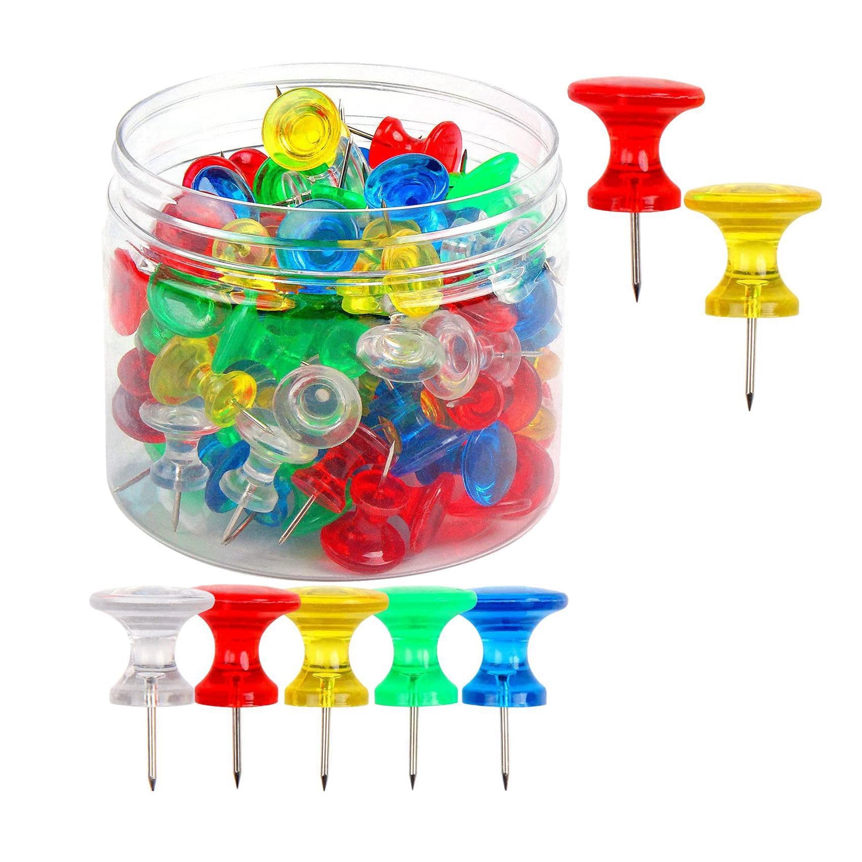 Riesige Druckstifte 1000er-Pack Große Reißnägel für Pinnwände Aus Korktafel mit Kunststoffgehäuse