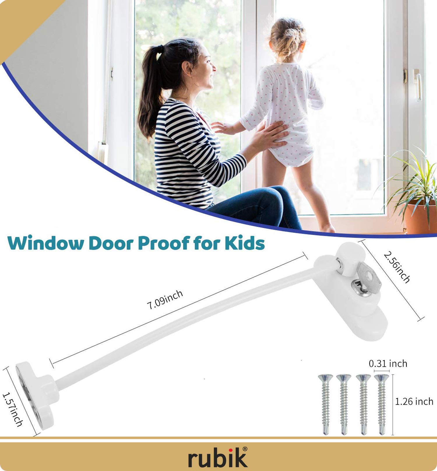 Buy Rubik Window Sliding Lock, Window Restrictor Door Security Window