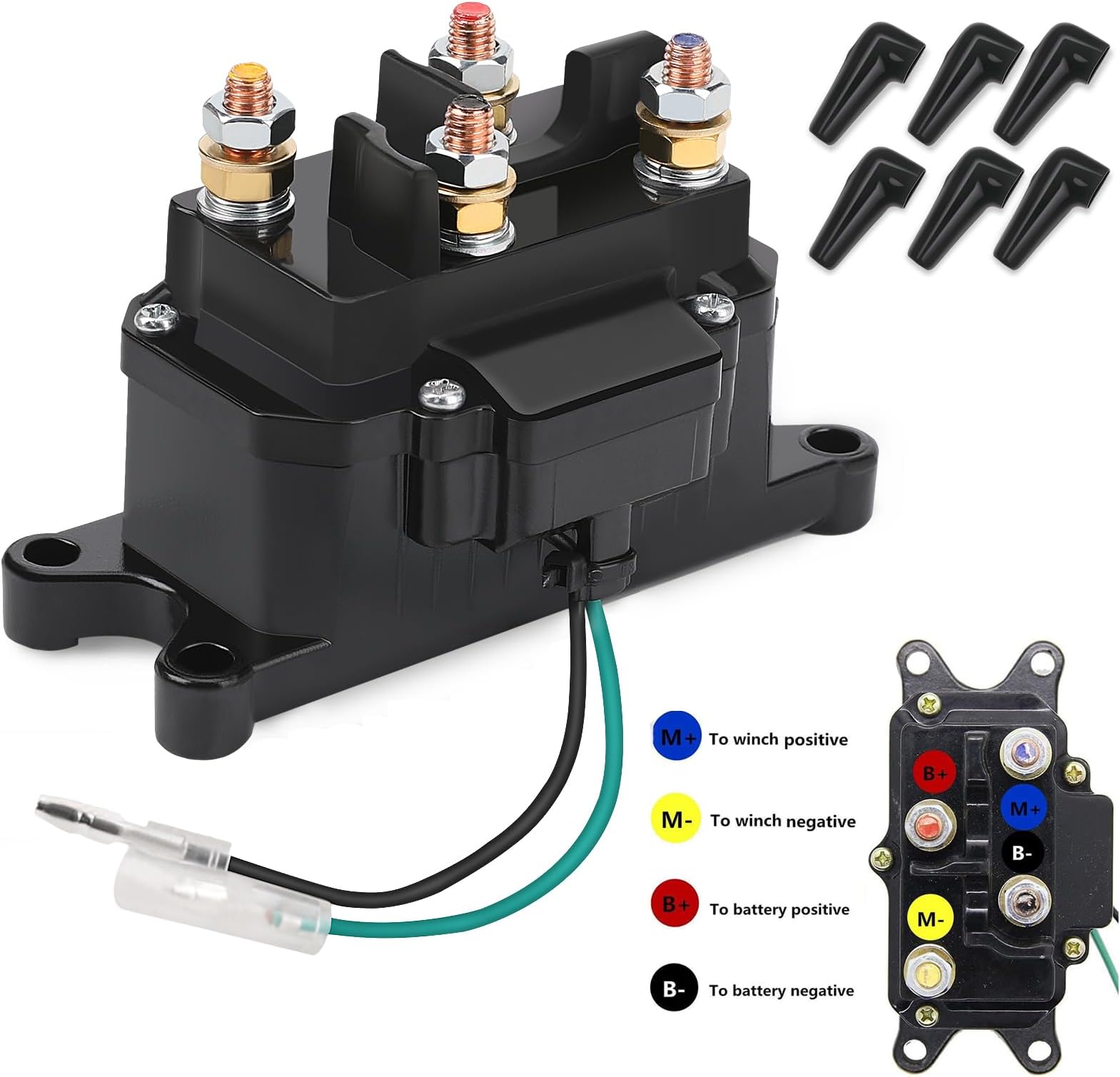 12V/250A Winch Solenoid Relay Contactor Rocker Switch Thumb Truck for ATV UTV