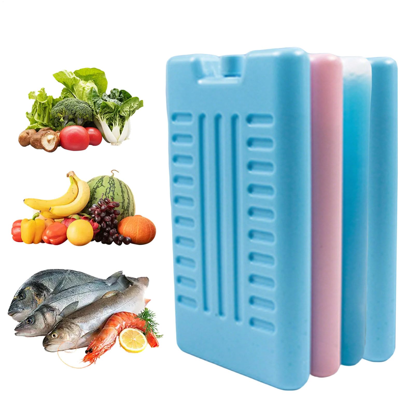 Bloc de congélation fin réutilisable pour sac isotherme et boîte repas lot de 4 durable