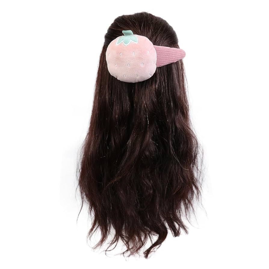 もこもこパッチンピン＊冬素材ハンドメイド