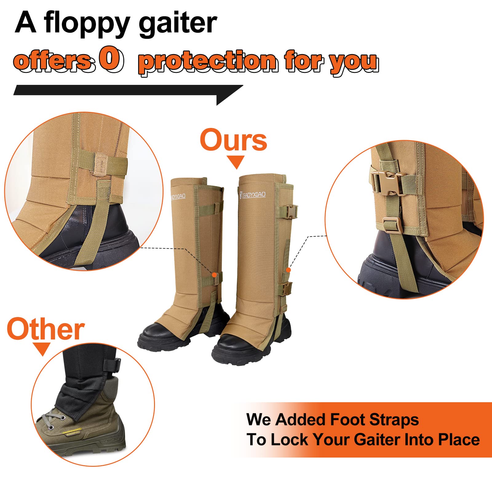 Amazon | Ceadyxiao スネークゲートル スネークチャップス 防水