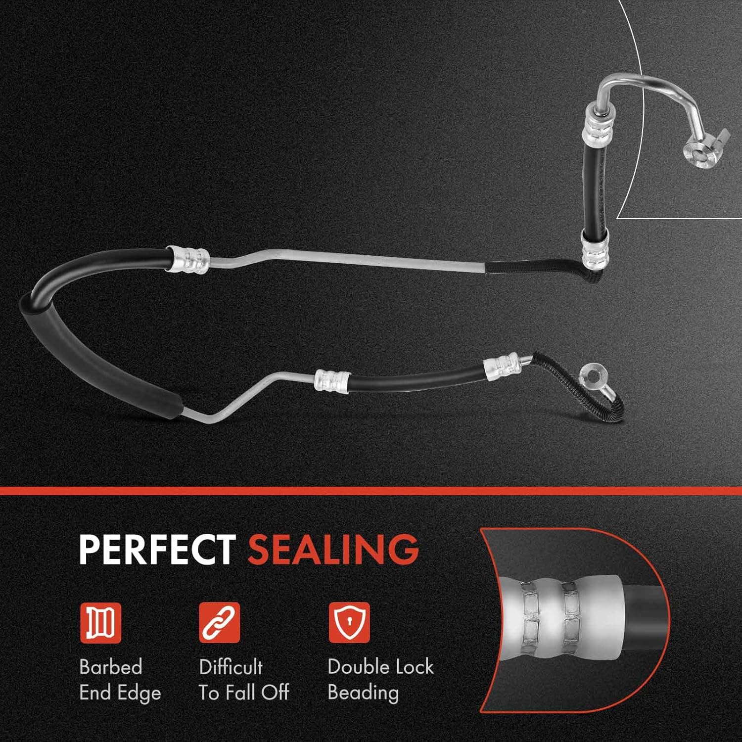 A-Premium Power Steering Pressure Hose Line Assembly Compatible with Mazda 3 2007 2008 2009, 2.3L, Pump to Gear/Rack Pinion