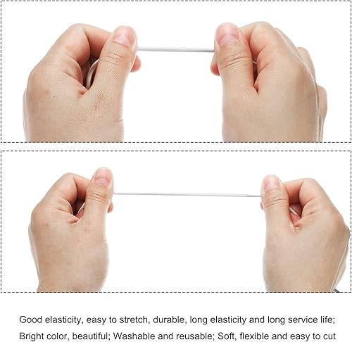 Vista 174 de PATIKIL Cuerda elástica elástica de 1/8 pulgadas, 11 yardas (0.118 in x 32.8 ft), color verde militar para manualidades, correas de gancho