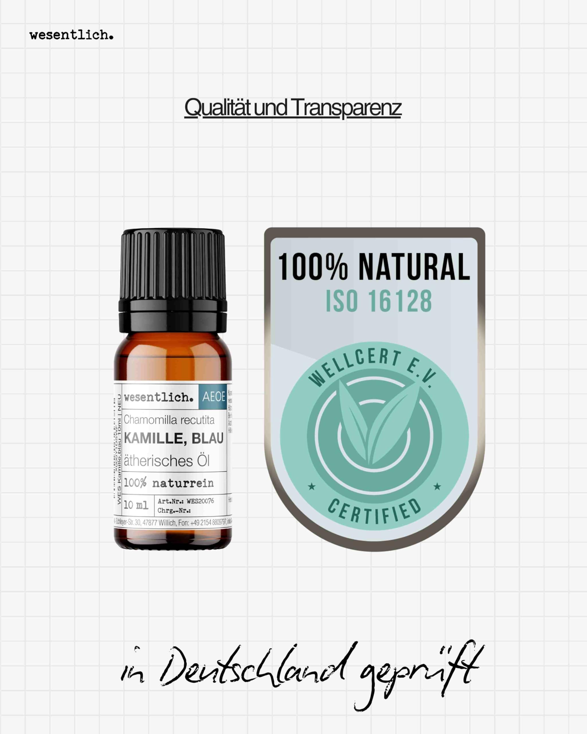 wesentlich. Kamille Öl blau | sanft, krautig, warm | 100% naturreines, ätherisches Öl | Glasflasche (10ml)
