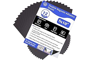 12 Pack Cuttable Sticky Magnets Sheets for Craft, 8" x 10" Picture...