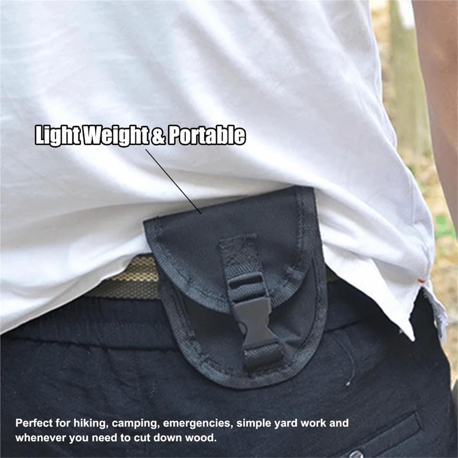 pocket chainsaw Portable Wire Saw Multi Function with Pouch Survival Chainsaw 11/33 Teeth long-lasting Pocket Manual Field Work(Black-33 Teeth)