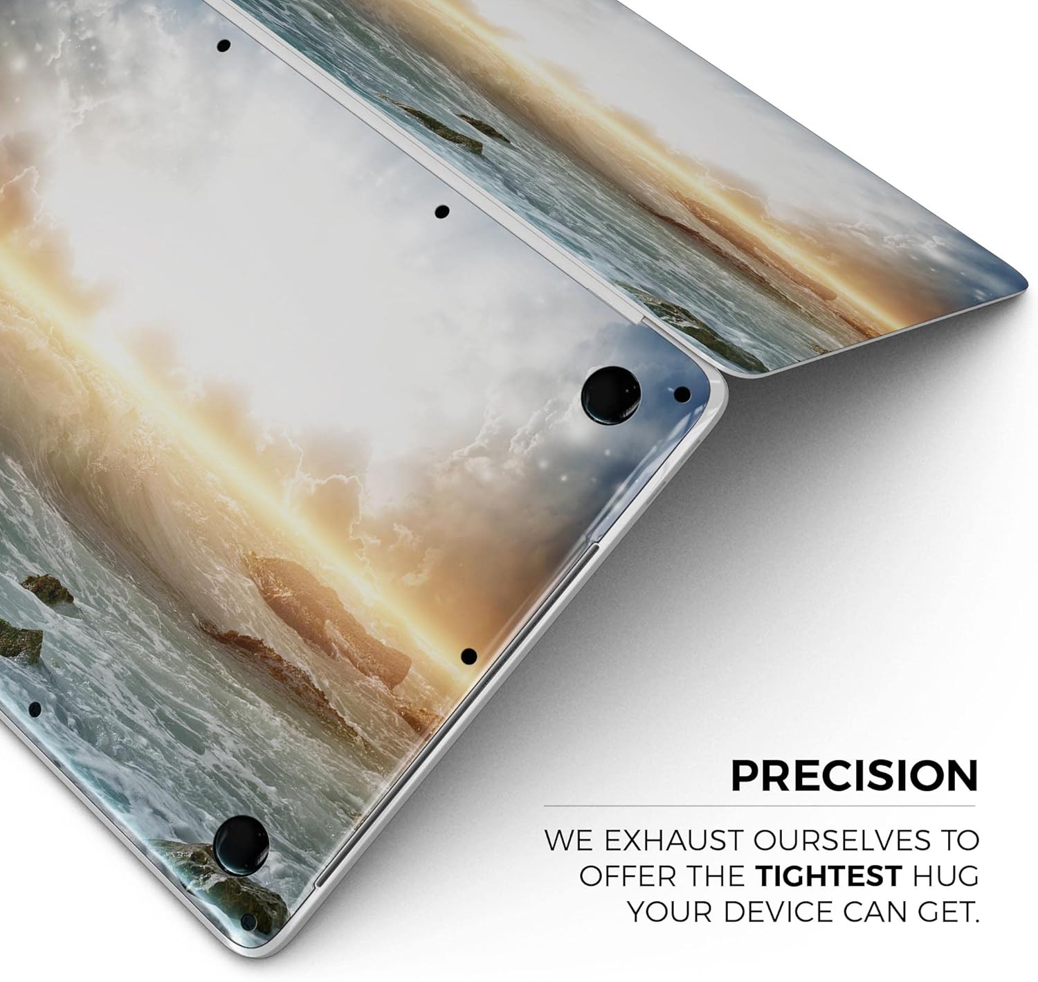 DesignSkinz - Majestic Sky on Crashing Waves - Full-Body Wrap Protective Decal Skin Kit Compatible with MacBook 16" Pro M1 (A2485)