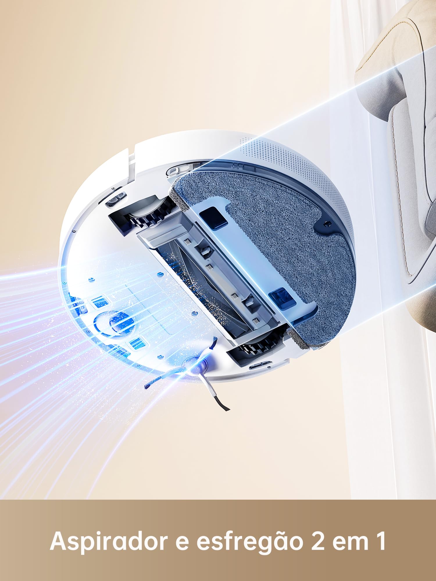 DREAME D10 Plus Gen 2 Robô Aspirador e Mopa com Base de