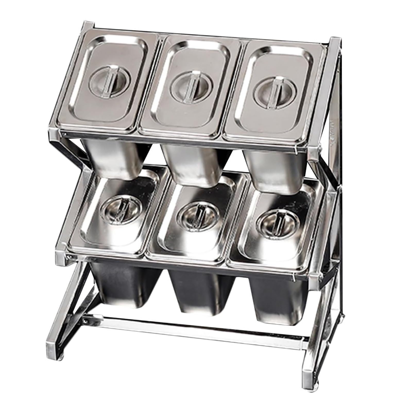 GTHTUHFD Adjustable Stainless Steel Spice Rack 3-Tier Kitchen Shelf For Countertop/Buffet Extendable 36-61Cm Ideal For Spices/Sauces/Fruits Storage.,C