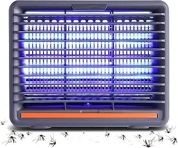 Ozoy Mosquito Killer Lamp International Eco Friendly Bug Zapper Electric Mosquito Lamp Dual Mosquito Zapper Lamp Indoor Insect Trap Portable Killer Catcher (Grey) - image, photos